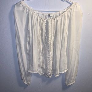 Hollister Off The Shoulder Long Sleeve Top